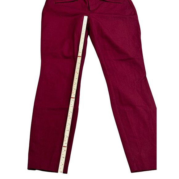 Gap Curvy Signature Skinny Ankle Pants Size 2 Burgundy - Picture 7 of 10